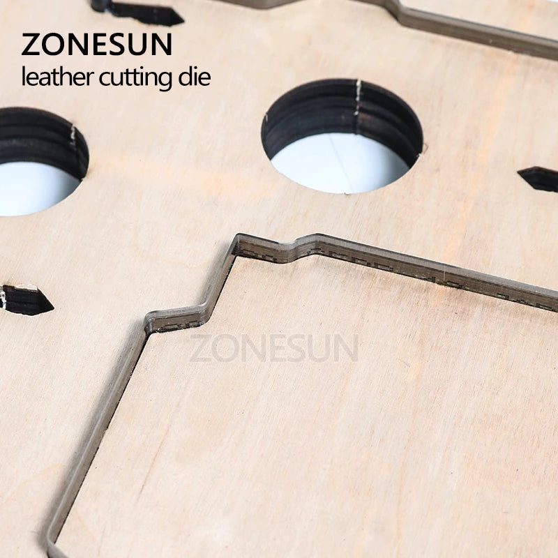 ZONESUN Customized leather cutting die handicraft tool Double open coin purse pouch punch cutter mold DIY paper wallet cut die