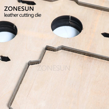 ZONESUN Customized leather cutting die handicraft tool Double open coin purse pouch punch cutter mold DIY paper wallet cut die