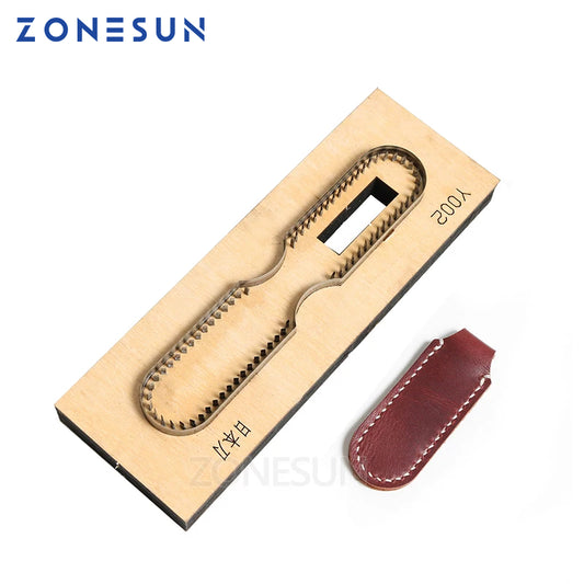 ZONESUN Customized leather cutting dieLeather Craft DIY Key Ring Wooden Template Knife Punching Key Chain Cutting Mould Cutter
