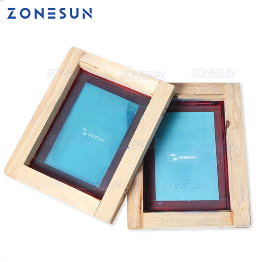 ZONESUN Custom Printing Wood Frame Silk Screen Print Polyester Mesh Circuit Boards For Metal Cloth Grass T-shit Printing