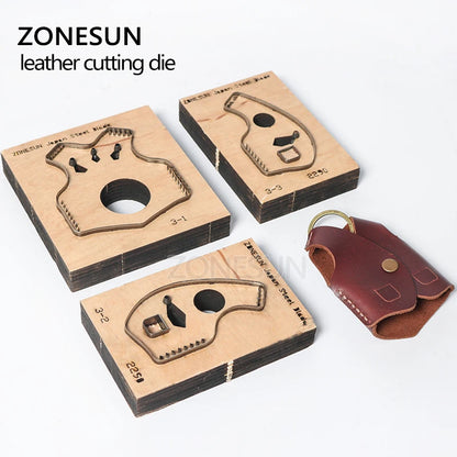 ZONESUN V2 key fob vest shape key cover leather cutting die Japan steel Blade cutter mold DIY laser knife die cutting machine