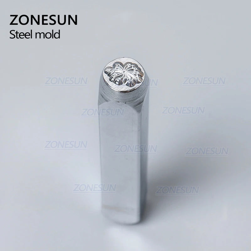 ZONESUN Dandelion Jewelry Stamping Metal Alphabet LOGO Steel Stamps Mold Marking Tool Punch Die For Gold Ring Bracelet Necklace