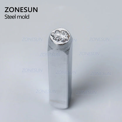 ZONESUN Dandelion Jewelry Stamping Metal Alphabet LOGO Steel Stamps Mold Marking Tool Punch Die For Gold Ring Bracelet Necklace