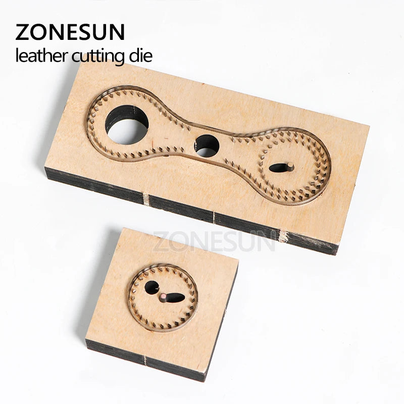 ZONESUN R102 Customized leather cutting die shape key ring  fob holder punch PVC/EVA sheet cutter DIY laser knife die classical