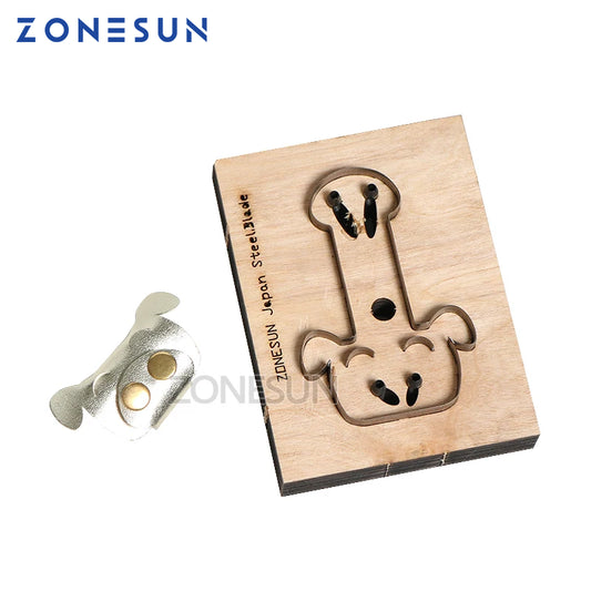 ZONESUN pig Customized leather cutting die Leather DIY Craft wire earphone collector Wooden Template Punc Cut steel rule die