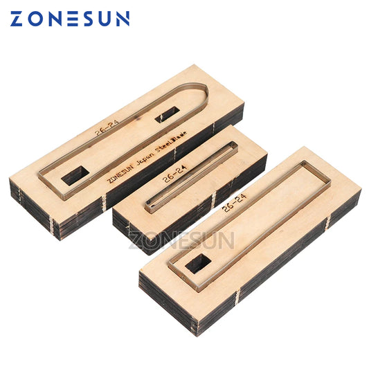 ZONESUN 26-24 Customized leather cutting die Leather DIY Craft supply watchband strap Wooden Template Punch cut steel rule die
