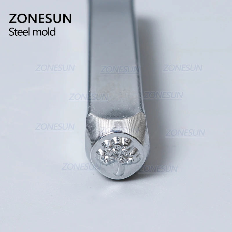 ZONESUN Tree Jewelry Stamping Metal Alphabet LOGO Steel Stamps Mold Marking Tool Punch Die For Leather Ring Bracelet Necklace