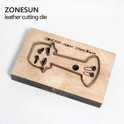 ZONESUN Customized calf leather cutting die Leather DIY Craft wire earphone collector Wooden Template Punching Cutting Mould