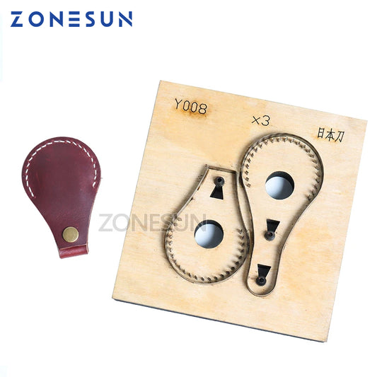 ZONESUN Customized leather cutting die shape key ring  fob holder punch PVC/EVA sheet cutter mold DIY leather laser knife die
