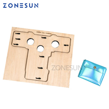 ZONESUN Customized leather cutting die handicraft tool Double open coin purse pouch punch cutter mold DIY paper wallet cut die
