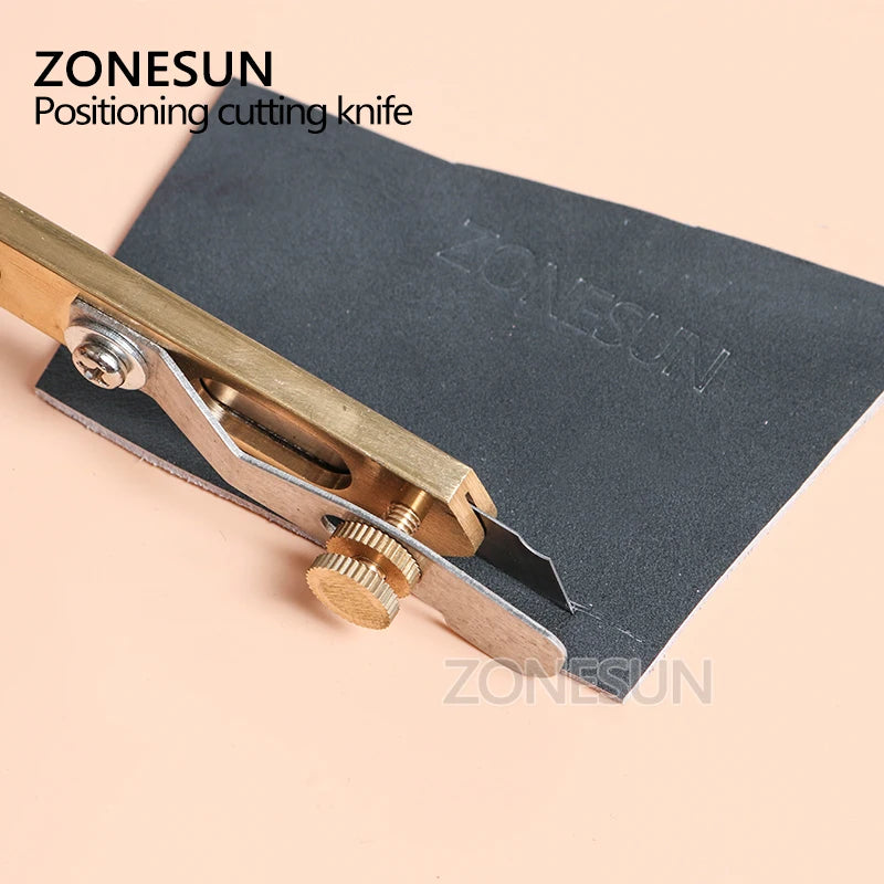 ZONESUN Hand DIY Draw Gauge Professional Patchwork Fabric leather Craft Cut Strap Sewing Cutter  Knife Tool With Blade