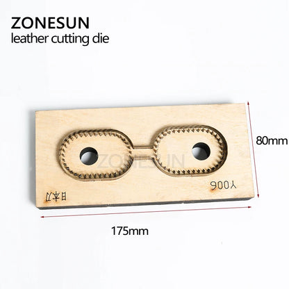 ZONESUN  Y006 Customized leather cutting die shape key ring  fob holder punch PVC/EVA sheet cutter mold DIY laser knife die