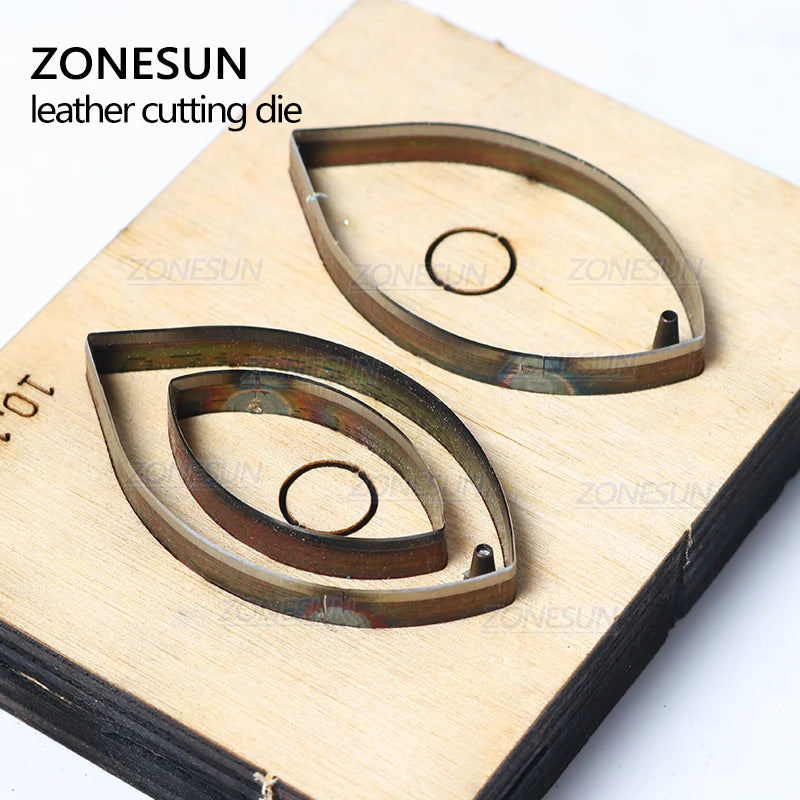 ZONESUN  T4 DIY Custom Cutter Leather Earring Cutting Die Leather Cut Out Earring For Steel Rule Die Cutting Machine Press Tools