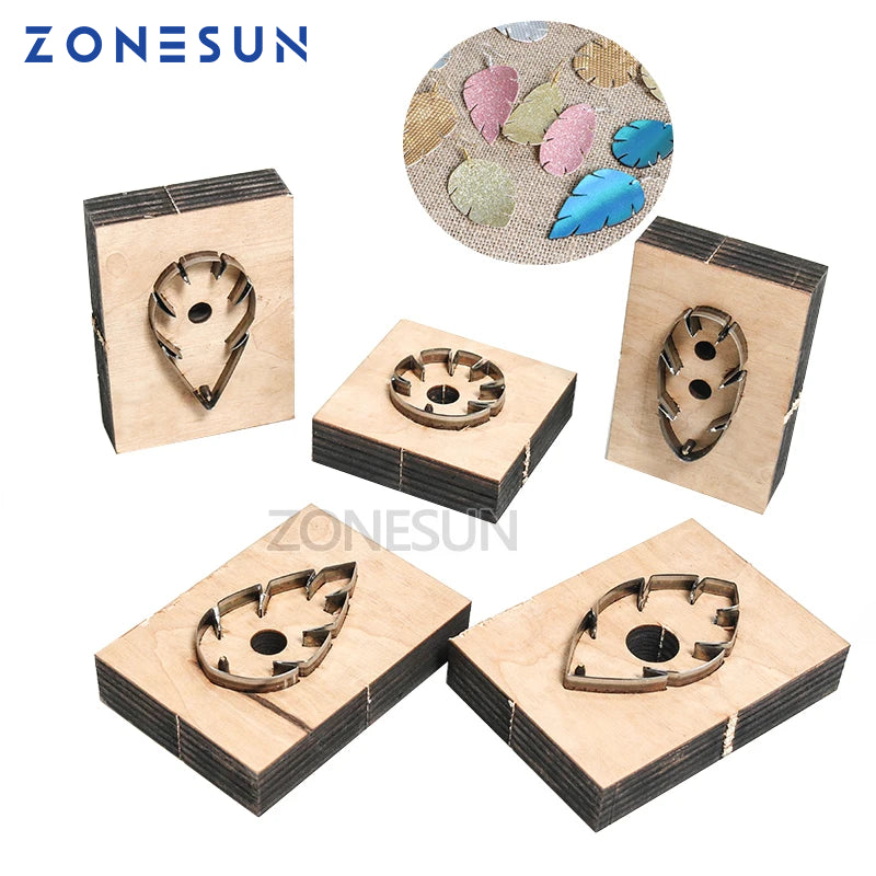 ZONESUN leather earring cutting die leaf shape paper art leather decoration tool for die cutting machine DIY handicraft cutter