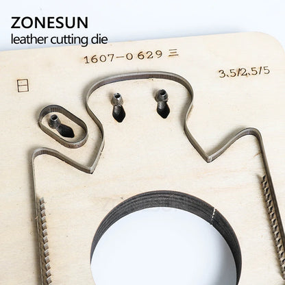 ZONESUN  Customized pig shape Leather Craft DIY Wooden Template Knife Punching tool punch Cutting mold die animal Japanese steel