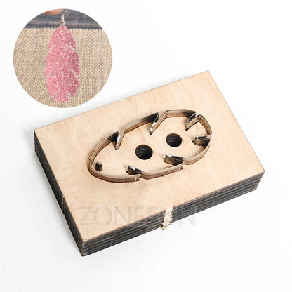 ZONESUN leather earring cutting die leaf shape paper art leather decoration tool for die cutting machine DIY handicraft cutter