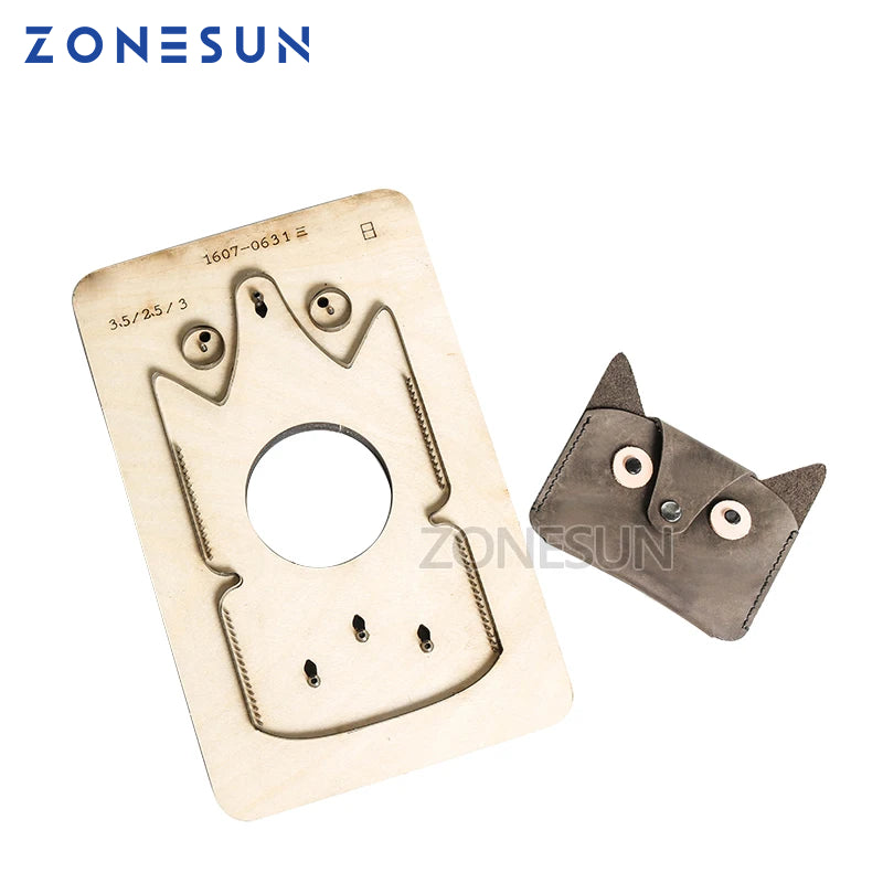 ZONESUN  Customized owl shape Leather Craft DIY Wooden Template Knife Punching tool laser Cutting die Mold animal Japanese steel