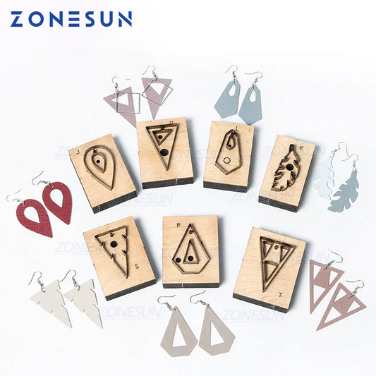 ZONESUN Cut Out Leather Earring Cutting Die Steel Rule Die Leather Decoration Tool For Die Cutting Machine DIY Handicraft Cutter