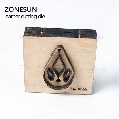 ZONESUN T7 DIY Custom Cutter Leather Earring Cutting Die Leather Cut Out Earring For Steel Rule Die Cutting Machine Press Tools