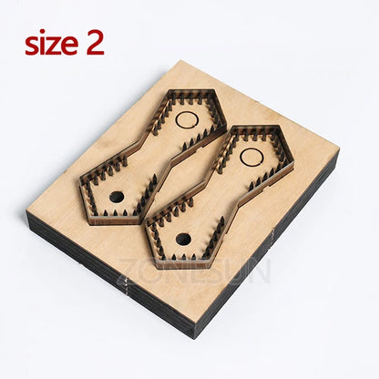 ZONESUN  Leather Handbag Accrssory Cutting Die Zipper Holder  Leather Embossing Tool For Die Cutting Machine DIY Handicraft Cut