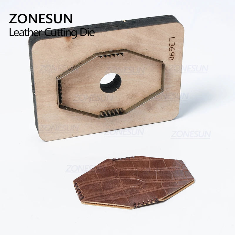 ZONESUN C1 Bank Credit Card Holder Custom Leather Cutting Die Handicraft Punching Tool DIY Paper Clicker Die Wooden Template