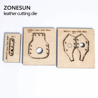 ZONESUN D110 Customized leather cutting die laser punch photo paper PVC/EVA sheet cutter mold DIY key ring knife die key cover