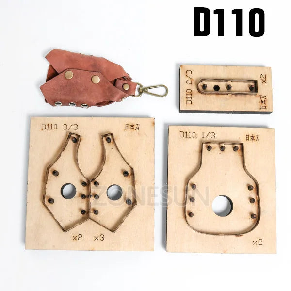 ZONESUN D110 Customized leather cutting die laser punch photo paper PVC/EVA sheet cutter mold DIY key ring knife die key cover