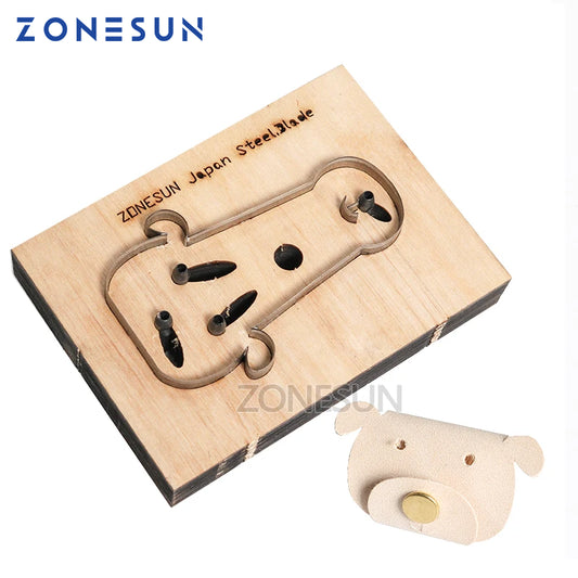 ZONESUN Puppy Customized leather cutting die Leather DIY Craft wire earphone collector Wooden Template Punch cut steel rule die