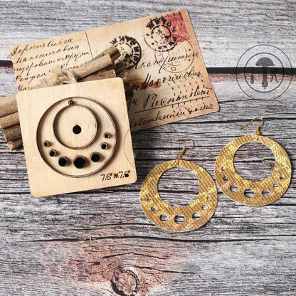 ZONESUN T6 DIY Custom Cutter Leather Earring Cutting Die Leather Cut Out Earring Punch Hand Tool Cut Knife Mould