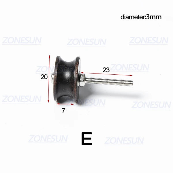 ZONESUN PJ-MT1 Leather Polish Tool Leather Burnishing Machine Ebony Wood Edge Polishing Slicker Leather Tip Side Border Polisher