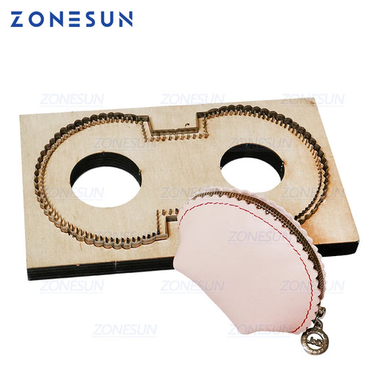 ZONESUN D5 Customized Leather Cutting Die Handicraft Tool Coin Purse Steel Rule Die Clicker Press Punching Tool