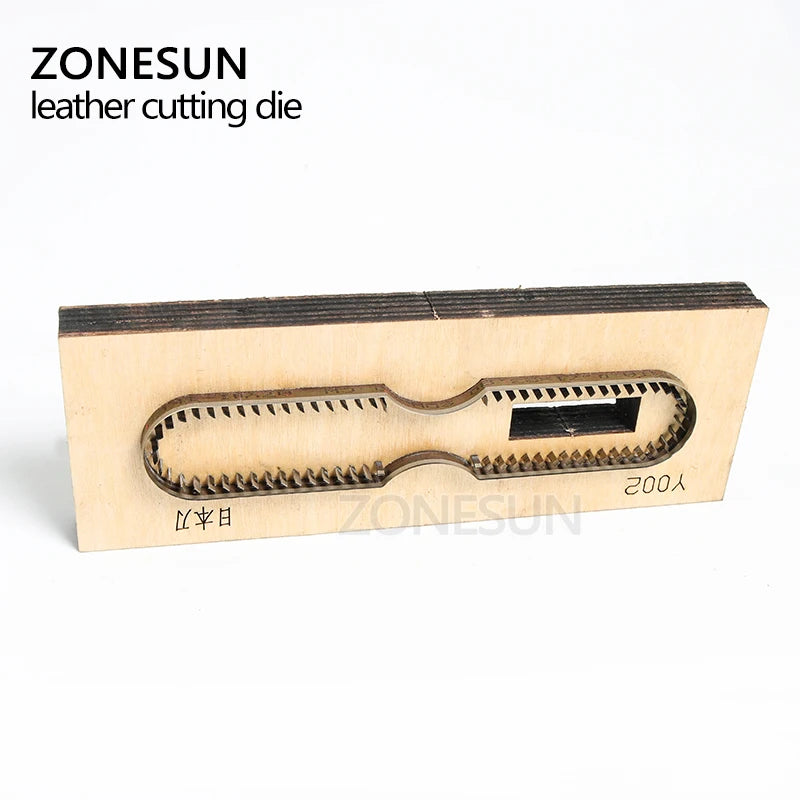 ZONESUN Customized leather cutting die Leather Craft DIY Key Ring Wooden Template Knife Punching Key Chain Cutting Mould Cutter