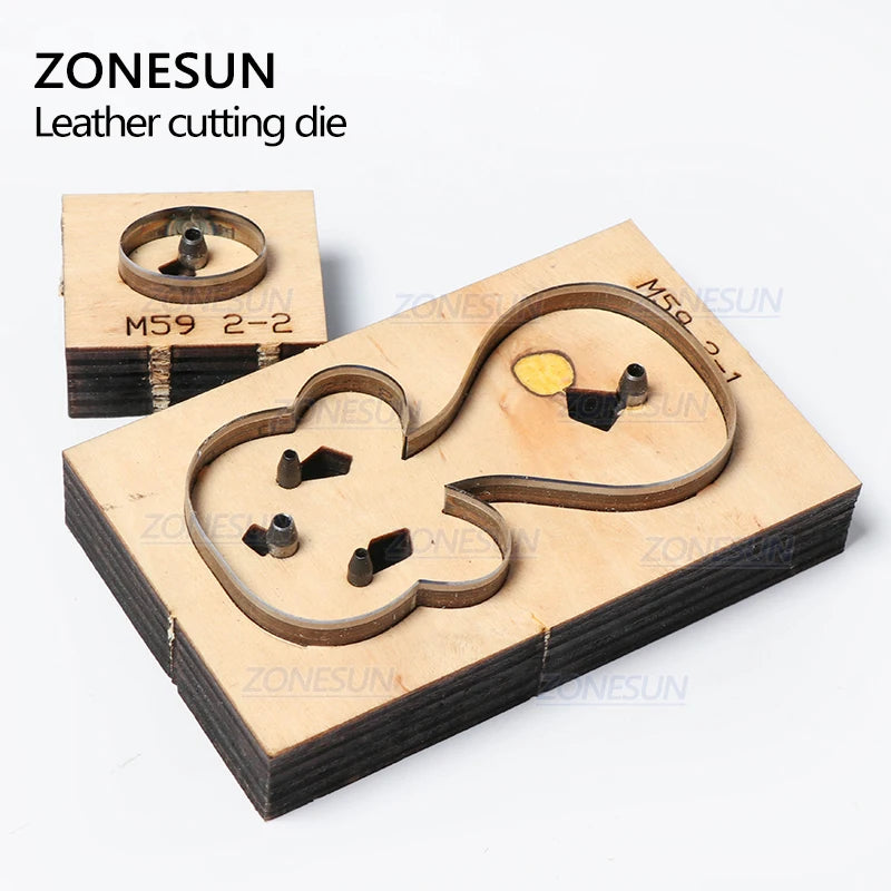 ZONESUN Bear Customized Leather Cutting Die Leather Diy Craft Wire Earphone Collector Wooden Template Punch Cut Steel Rule Die