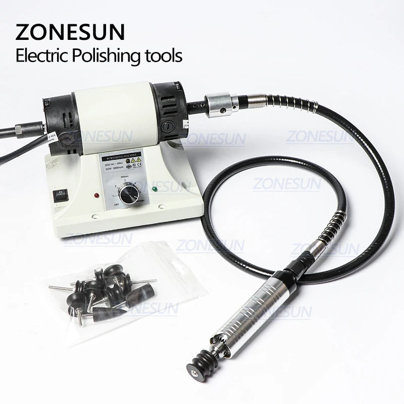ZONESUN PJ-MT1 Leather Polish Tool Leather Burnishing Machine Ebony Wood Edge Polishing Slicker Leather Tip Side Border Polisher