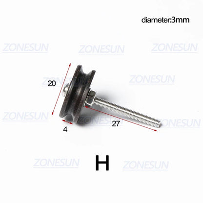 ZONESUN PJ-MT1 Leather Polish Tool Leather Burnishing Machine Ebony Wood Edge Polishing Slicker Leather Tip Side Border Polisher