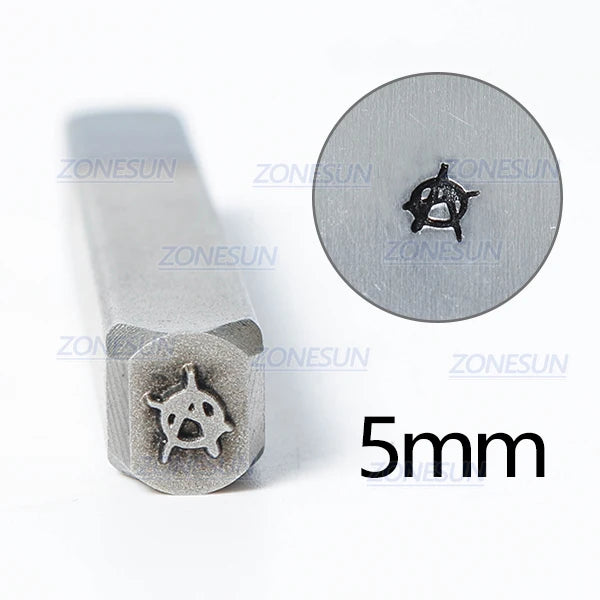 ZONESUN Anarchy Jewelry Stamping Metal Alphabet LOGO Steel Stamps Mold Marking Tool For Gold Ring Bracelet Necklace