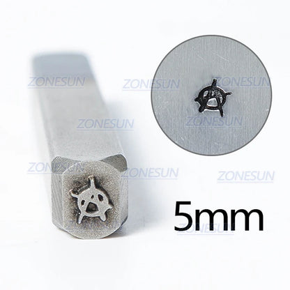 ZONESUN Anarchy Jewelry Stamping Metal Alphabet LOGO Steel Stamps Mold Marking Tool For Gold Ring Bracelet Necklace