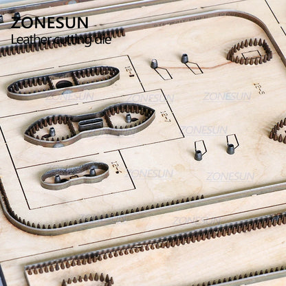 ZONESUN Shoulder Bag Leather Cutting Die Custom Cross-body bag Punching Tool Bag Steel Rule Die Small Wallet Cutter Die Cuts