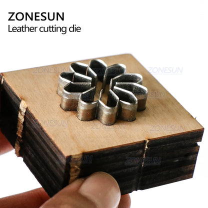ZONESUN Flower Leather Cutting Die DIY Cut Out Leather Decoration Wood Template Punching Die Cuts Steel Rule Die