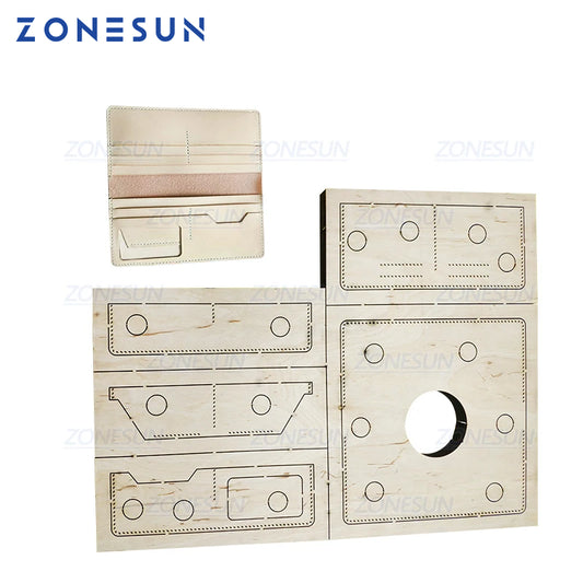 ZONESUN Custom Leather Handmade Man Wallet Die Cutter Clicker Die Steel Rule Die Cuts Punching Tool For Die Cutting Machine