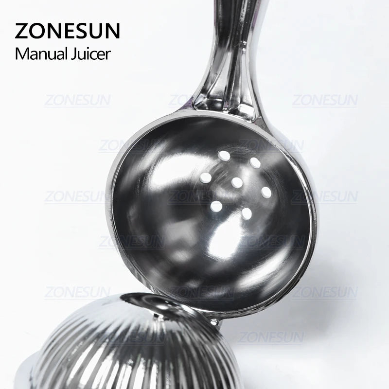 ZONESUN Mini Stainless Steel Citrus Fruits Squeezer Orange Lemon Pomegranate Hand Press Manual Juicer Lemon Pressing Machine