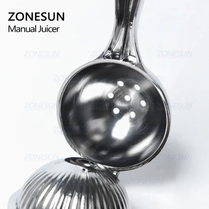 ZONESUN Mini Stainless Steel Citrus Fruits Squeezer Orange Lemon Pomegranate Hand Press Manual Juicer Lemon Pressing Machine