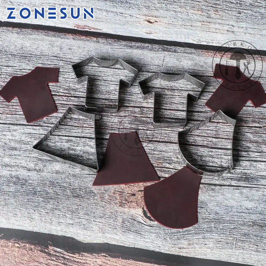ZONESUN t-shirt shape earring leather paper cutting punching click steel rule die press tool cutter handmake handcraft diy