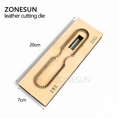 ZONESUN Customized leather cutting die Leather Craft DIY Key Ring Wooden Template Knife Punching Key Chain Cutting Mould Cutter