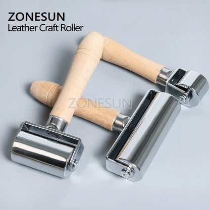 ZONESUN Press Edge Roller Leather Glue Laminating Leather Craft Tools Leather Edge Creaser Smoother For DIY Handmade