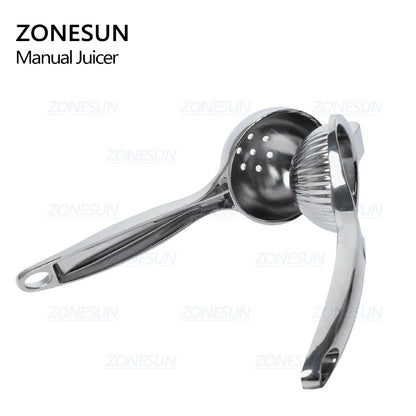 ZONESUN Mini Stainless Steel Citrus Fruits Squeezer Orange Lemon Pomegranate Hand Press Manual Juicer Lemon Pressing Machine