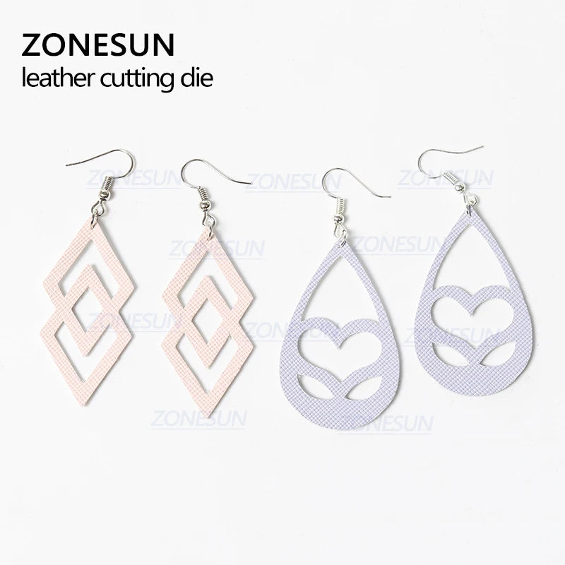 ZONESUN Leather Earring Cutting Die Steel Rule Clicker Die Leather Decoration Tool For Die Cutting Machine DIY Handicraft Cutter