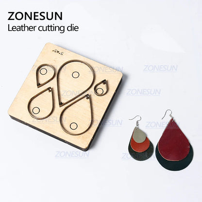 ZONESUN custom leather paper earring decoration cutting steel rule click press die clicker tools handmade handicraft diy