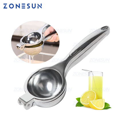 ZONESUN Mini Stainless Steel Citrus Fruits Squeezer Orange Lemon Pomegranate Hand Press Manual Juicer Lemon Pressing Machine