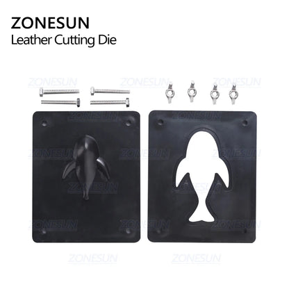ZONESUN Fish DIY Key Chain Leather Shaped Mold Handcraft Tools Moldling Leather Punching Die Cuts Leathercraft Tool Sets